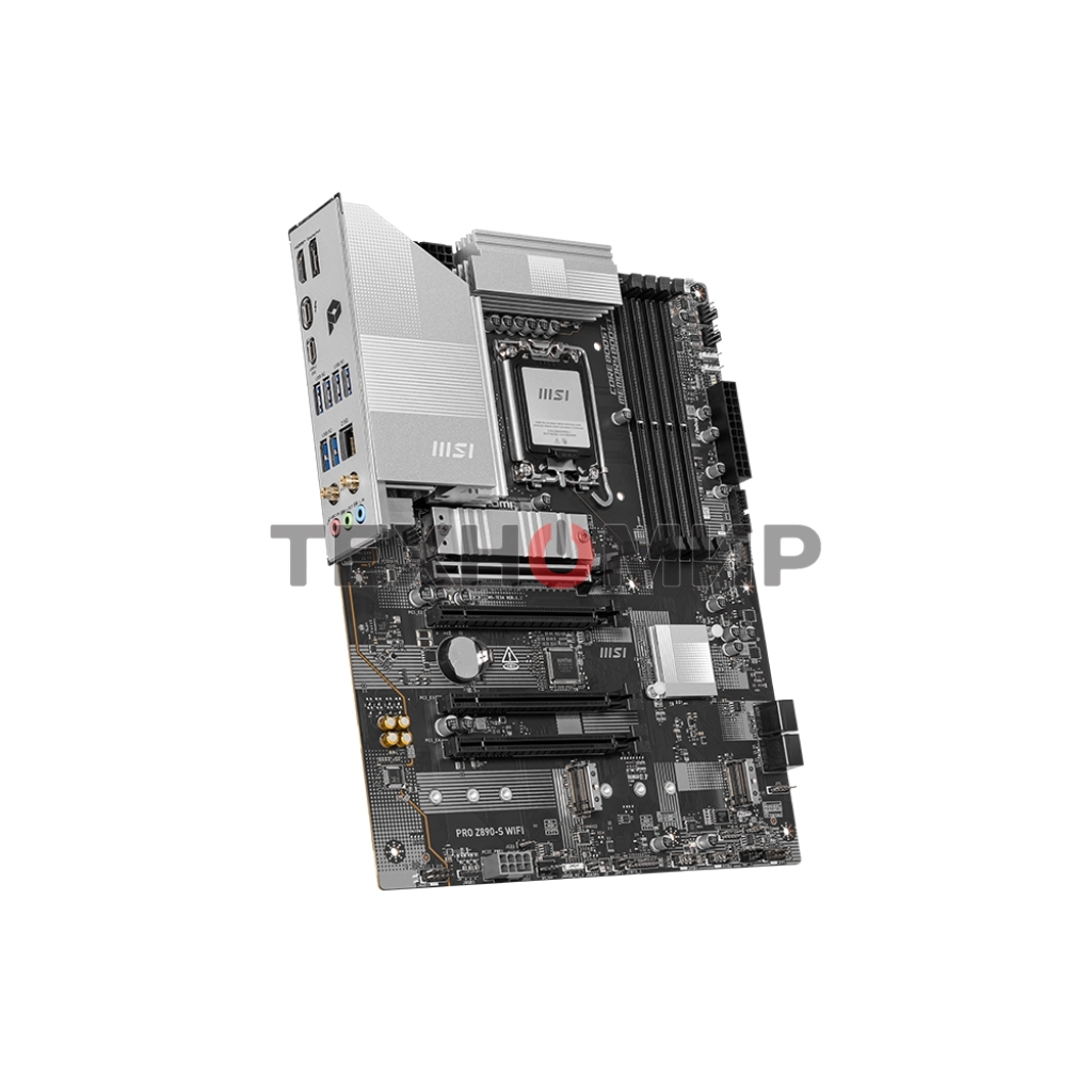 Материнская плата MSI PRO Z890-S WIFI, LGA 1851, Intel Z890, 4xDDR5, 4xSATA, 3xM.2, 1xPCIe 5.0 x16, 2xPCIe 4.0 x4, 1xHDMI, 1xDP, 1xUSB-C Thunderbolt 4, 1xUSB-C 3.2 Gen 2x2, 1x 2.5Gb LAN, 6xUSB-A 3.2 Gen 1, 3x3.5 мм, 7.1, ATX