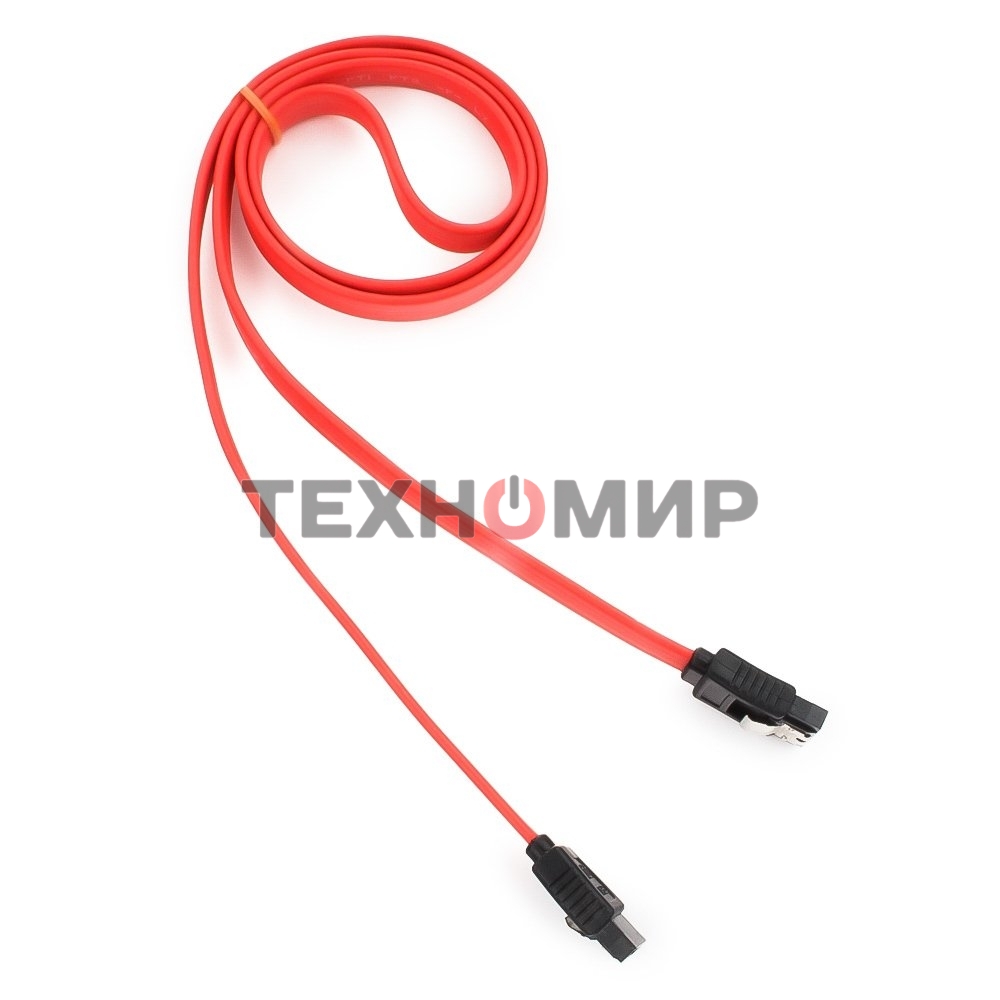 Кабель интерфейсный SATAIII Cablexpert CC-SATAM-DATA-0.8M, 80 см, 7pin/7pin, защелка, пакет