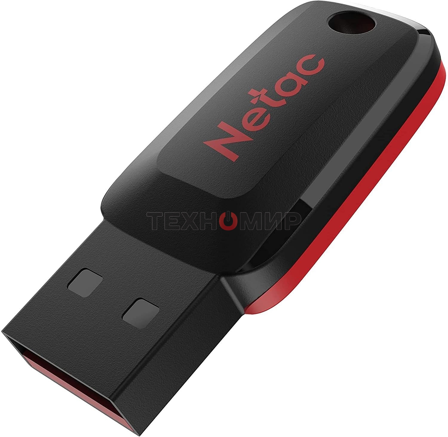 Флешка USB Netac U197 (NT03U197N-008G-20BK), 8Gb, USB 2.0, R/W 25/10, черный/красный
