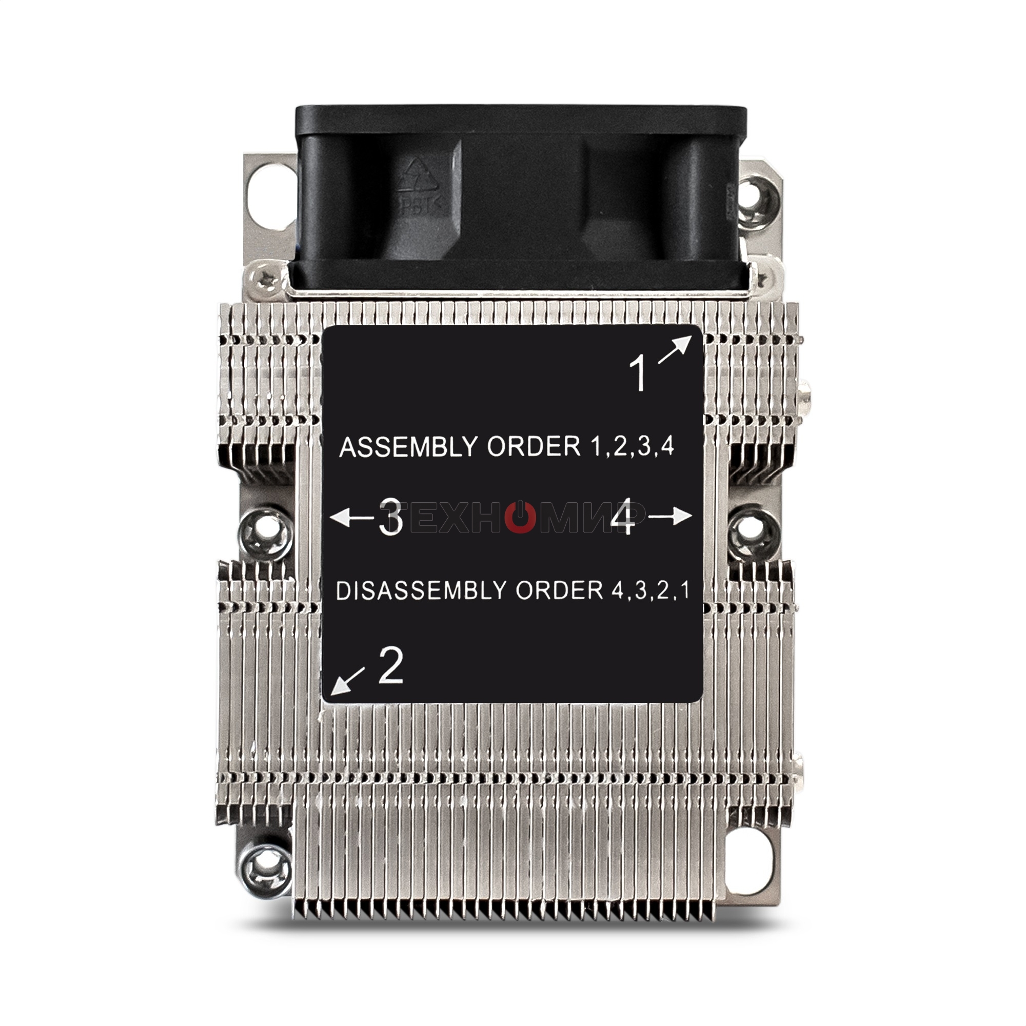 Кулер для процессора ExeGate ESNK-P0068APS4.PWM.2U.3647.Cu серебристый/черный, 60 мм, алюминий/медь, 6800 об/мин, 52 дБ, 4 pin, 205 Вт, 64.5 мм