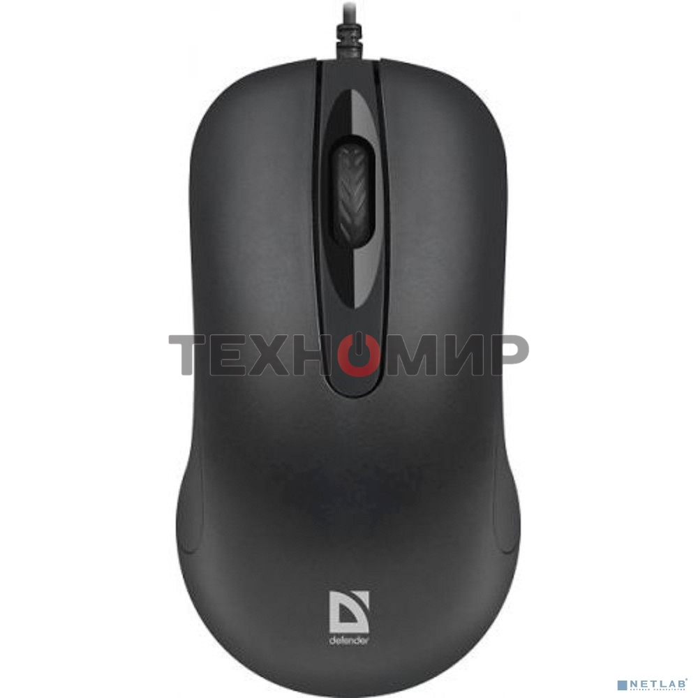 Мышь проводная Defender Classic MB-230 черный, 1600 dpi, USB, кнопки - 4