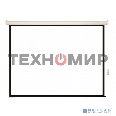 Экран с электроприводом Lumien Eco Control 180x180 см (раб. область 174х174 см) Matte White черная кайма по периметру 1:1