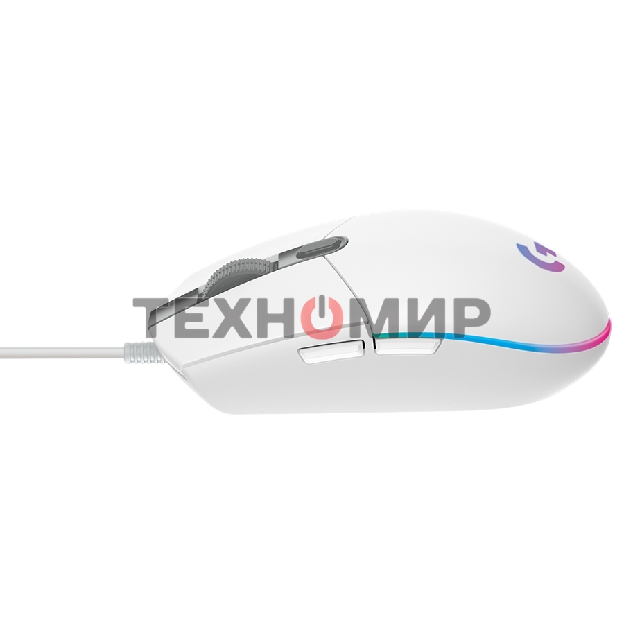 Мышь проводная Logitech G102 LIGHTSYNC белый, 8000 dpi, USB, кнопки - 6