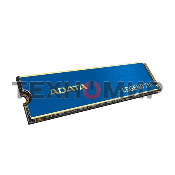 Накопитель SSD ADATA LEGEND 710, 256Gb, PCIe 3.0 x4, M.2 2280, NVMe, R/W 2100/1000, с радиатором