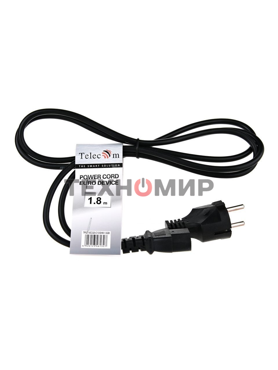 Кабель компьютер - розетка 1,5 м 220V (Европейский стандарт) VCOM/TELECOM