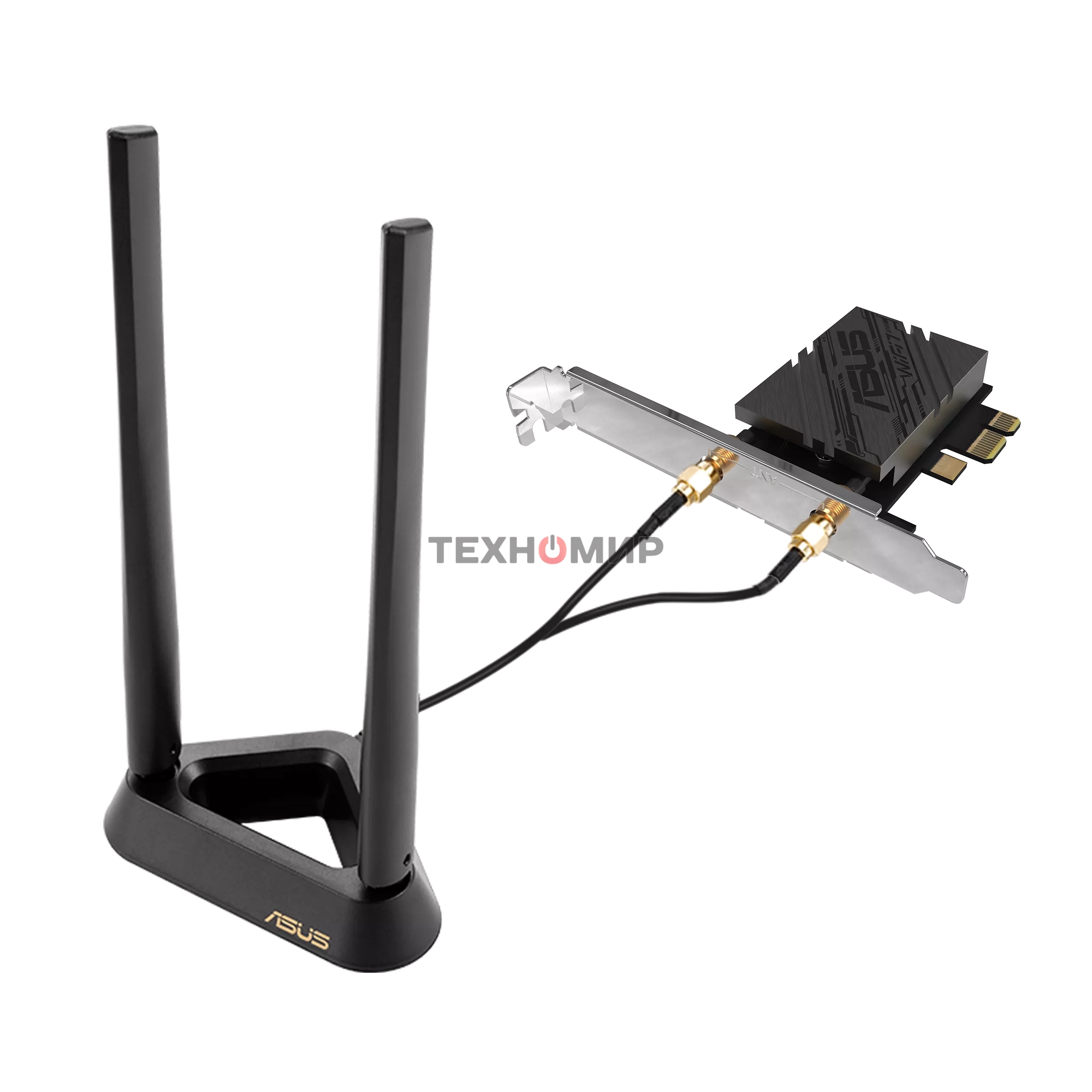 Сетевой адаптер Wi-Fi + Bluetooth Asus PCE-BE92BT BE9400 PCI Express (ант.внеш.несъем.) 2ант.