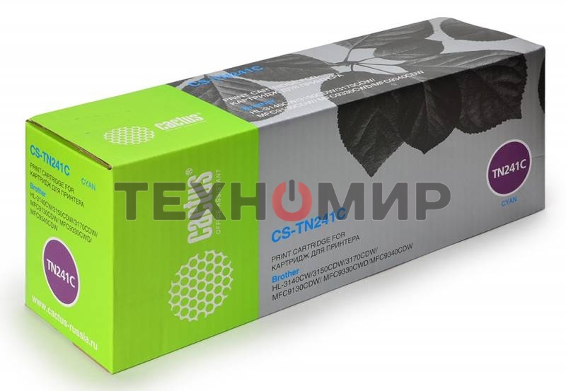 Картридж лазерный Cactus CS-TN241C голубой (1400 стр.) для Brother HL-3170CDW