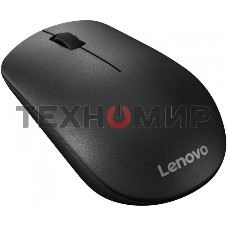 Мышь беспроводная Lenovo 400 черный, 1200 dpi, радиоканал, USB, кнопки - 3