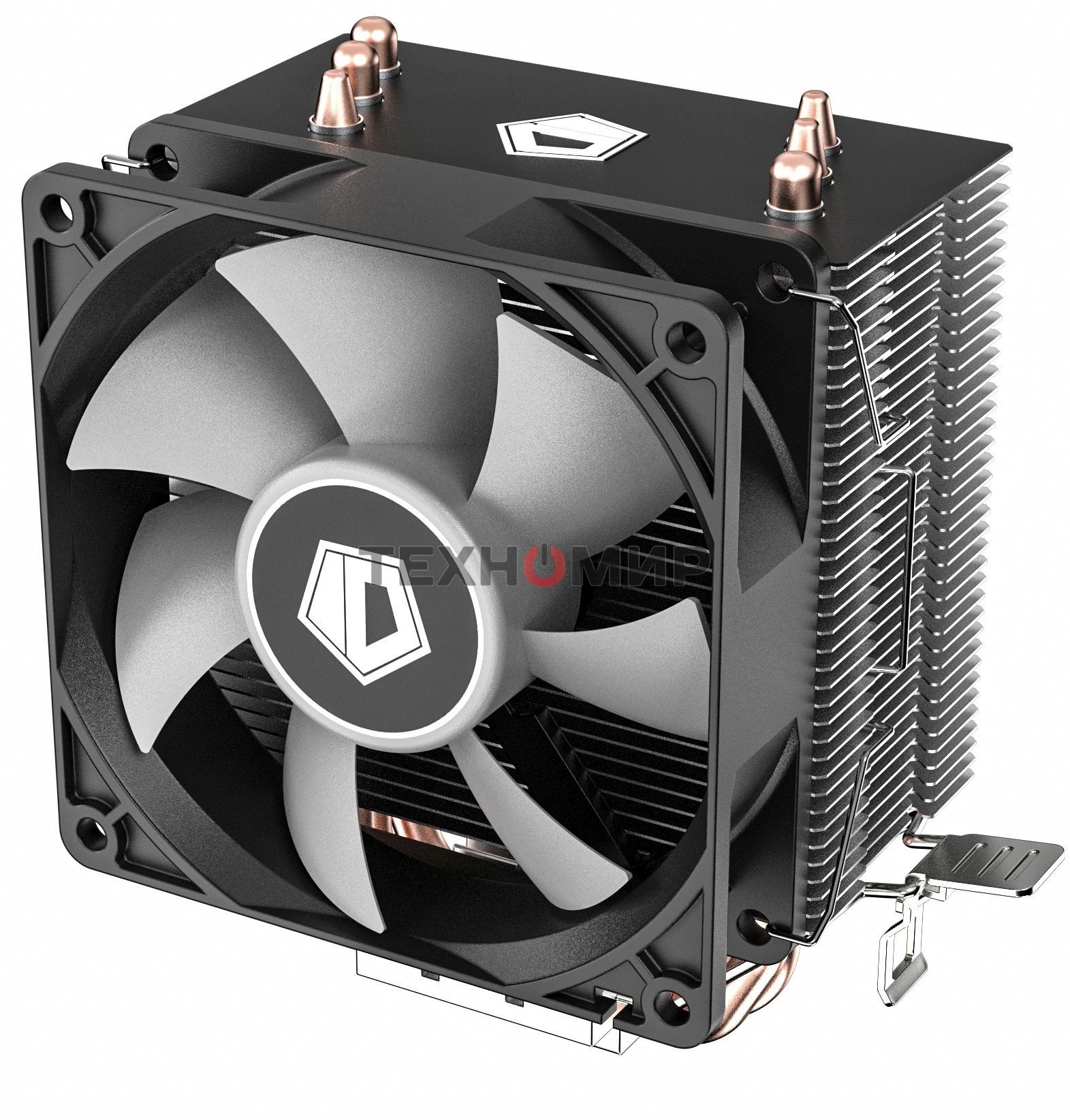 Кулер CPU ID-Cooling SE-903-SD V3 черный 92мм алюминий+медь 2000rpm 23.1db 3-pin 130W 123мм