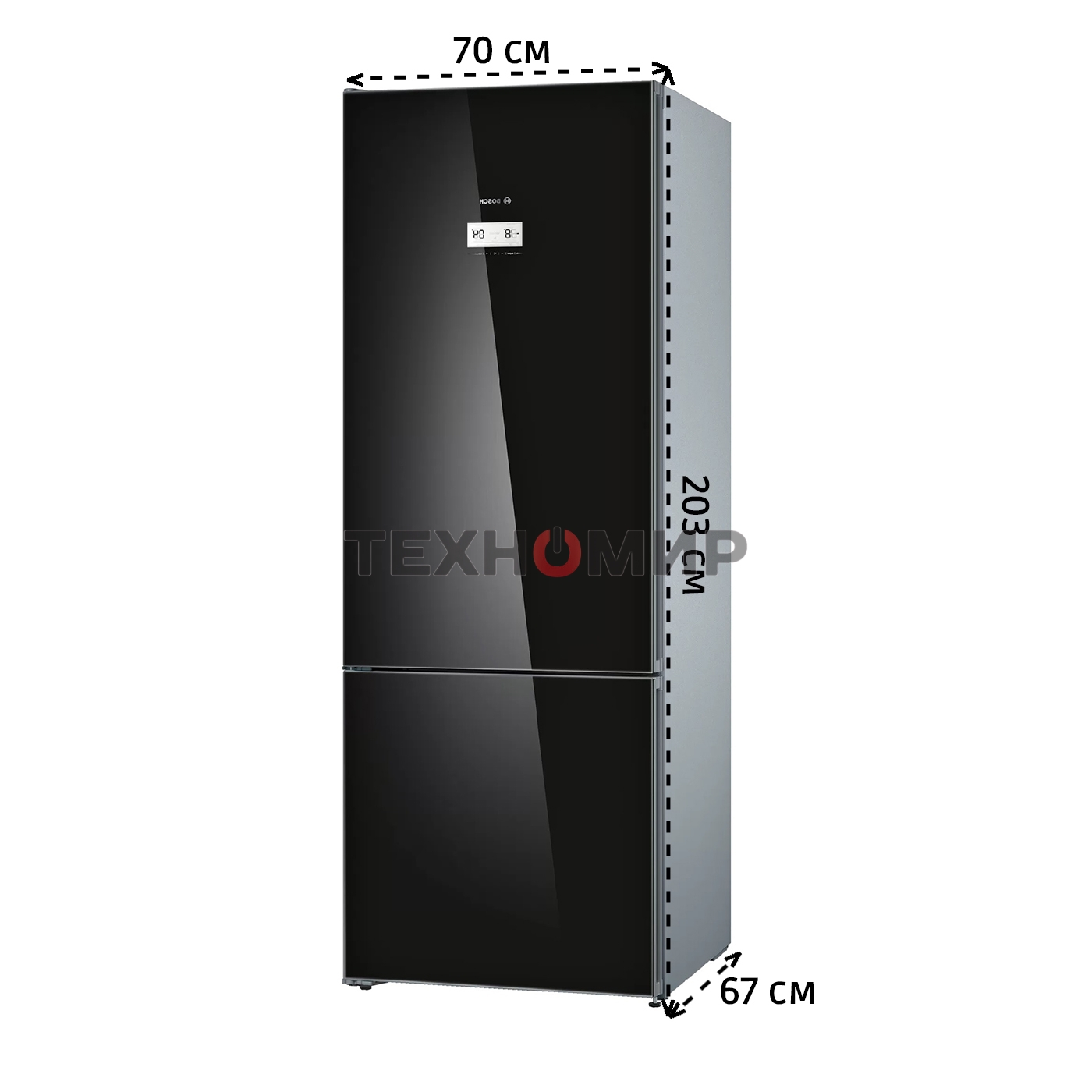 Холодильник Bosch KGN49LB30U черный двухкамерный 330/105л морозилка снизу, No Frost