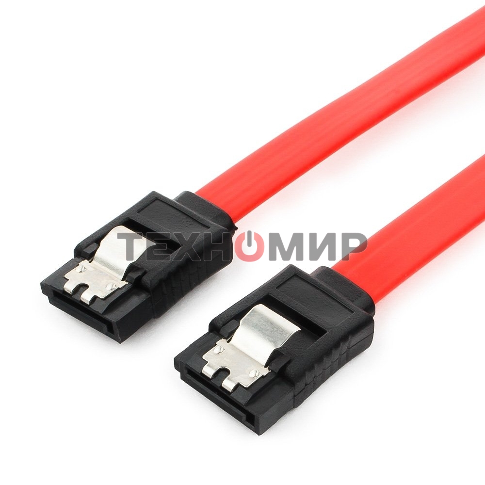 Кабель интерфейсный SATAIII Cablexpert CC-SATAM-DATA-0.3M, 30 см, 7pin/7pin, защелка, пакет