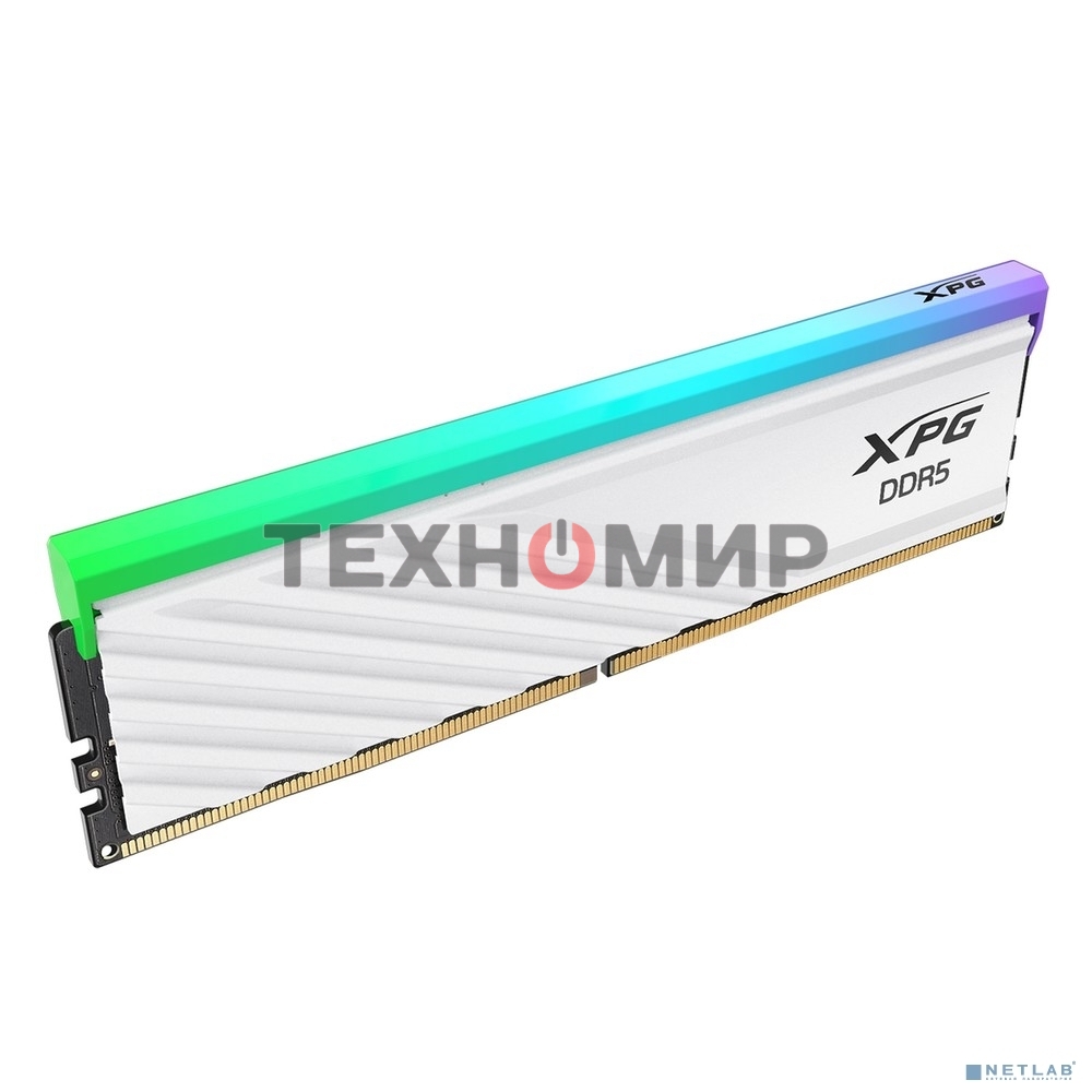 Оперативная память XPG Lancer Blade RGB, DDR5, 32Gb (2x16Gb), 6000MHz, CL34, DIMM, с радиаторами, RGB, белый