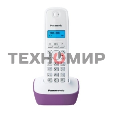 Телефон беспроводной (DECT) Panasonic KX-TG1611RUF (сиреневый) АОН, Caller ID,12 мелодий звонка,подсветка дисплея,поиск трубки