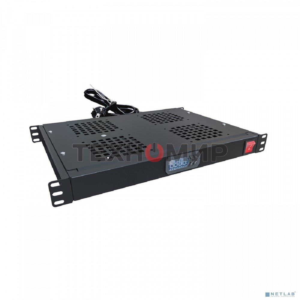 Модуль вентиляторный NTSS (NTSS-FAN4/19T-BL) 4 вент. черный (упак.:1шт)