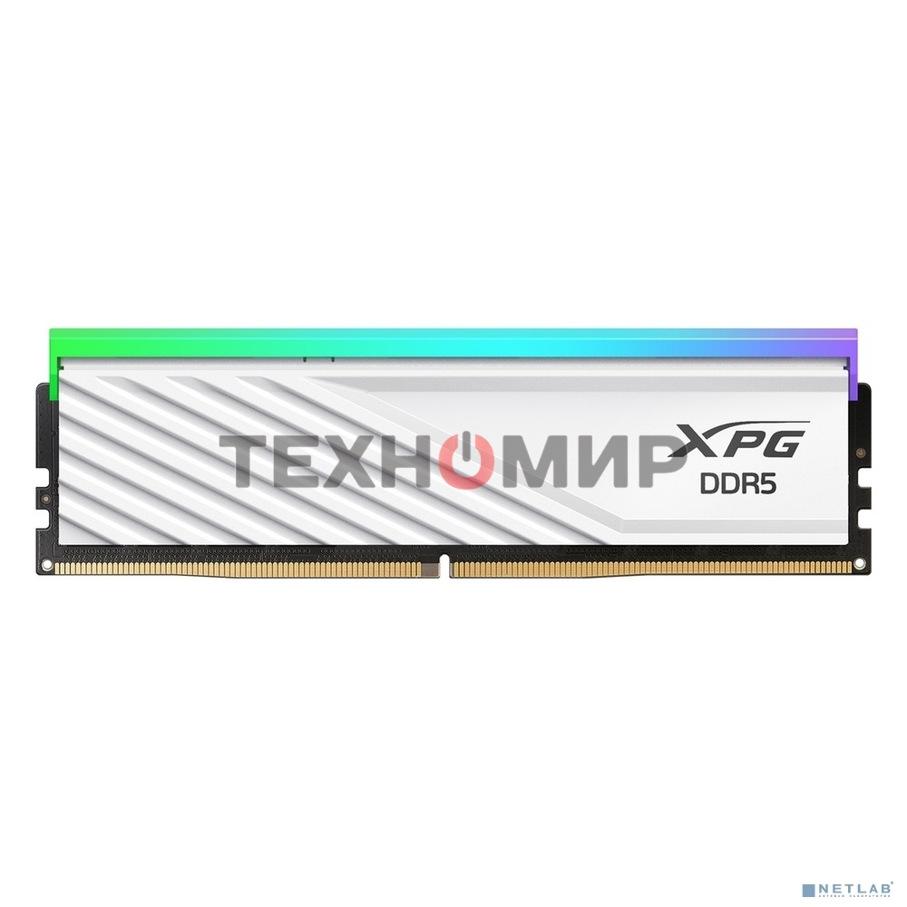 Оперативная память XPG Lancer Blade RGB, DDR5, 32Gb (2x16Gb), 6000MHz, CL34, DIMM, с радиаторами, RGB, белый