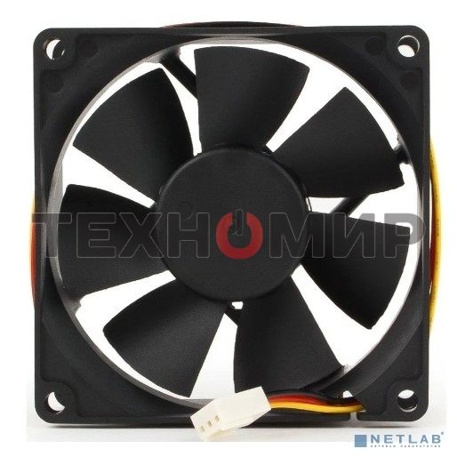 Вентилятор для корпуса Gembird FANCASE/BALL-3100 черный, 80 мм, 3100 об/мин, 38.65 дБ, 3 pin