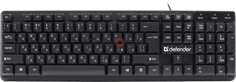 Клавиатура проводная Defender Symbol HB-559 RU USB черный