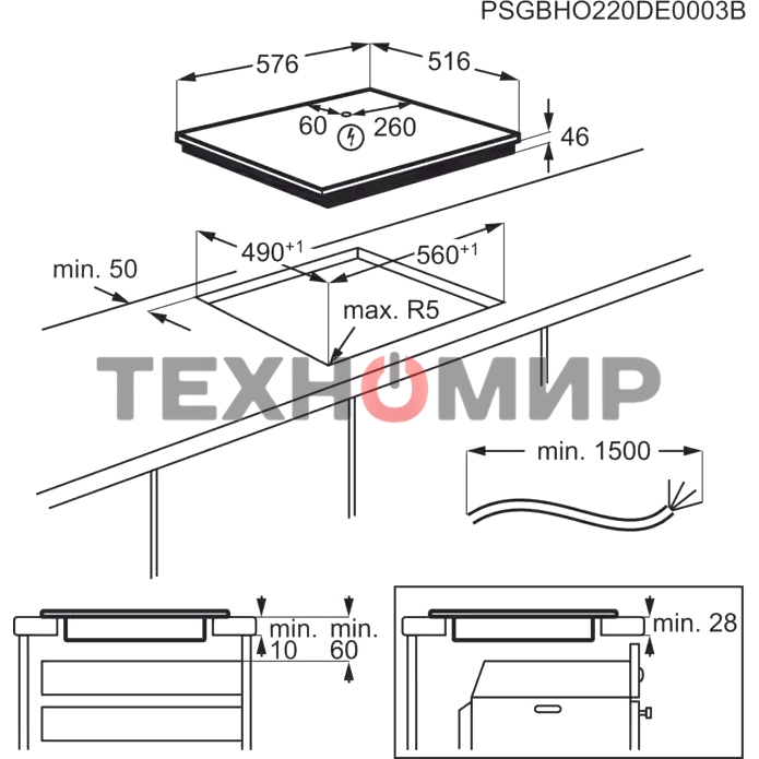 Индукционная варочная панель Electrolux EIV6340X черный/серебристый