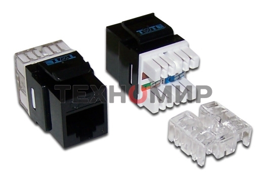 Модуль информационный Lanmaster UTP (TWT-OK45UTP/6-BK) Keystone RJ45 кат.6 черный