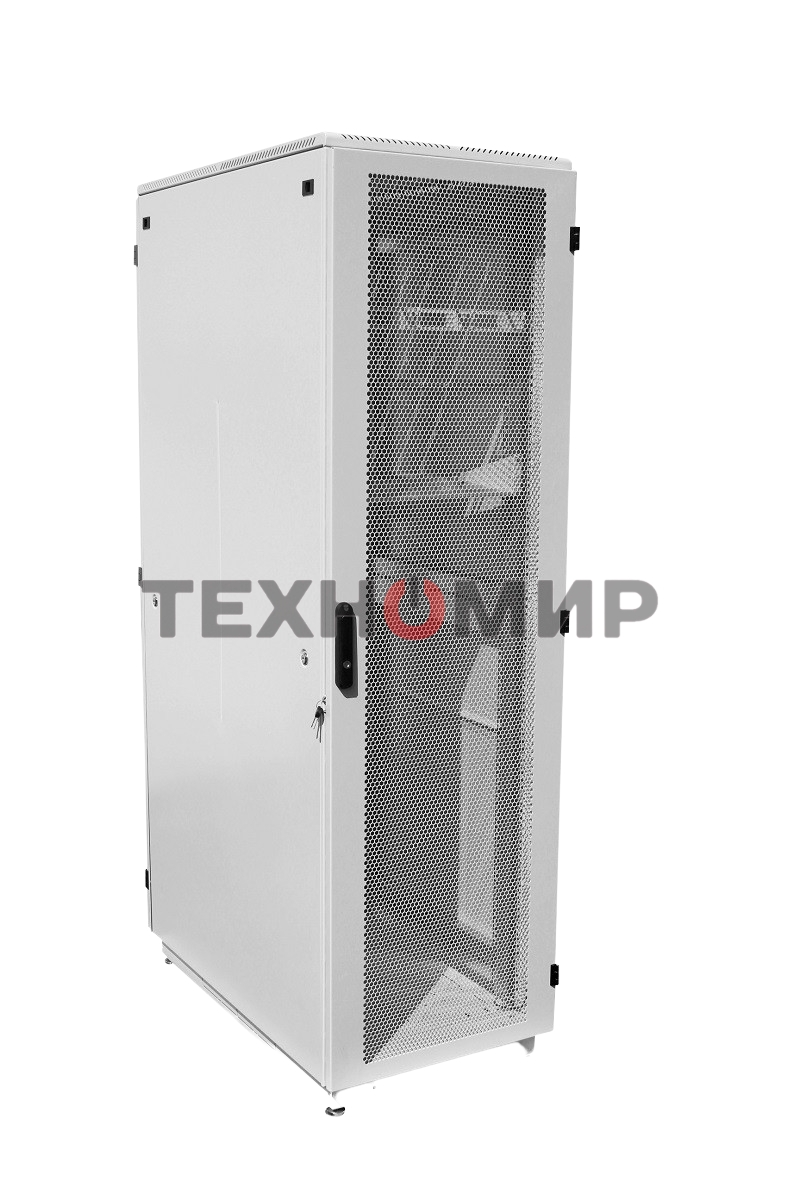 Шкаф телеком. напольный 42U (600x600) дверь перфорированная (ШТК-М-42.6.6-4ААА) (3 коробки)