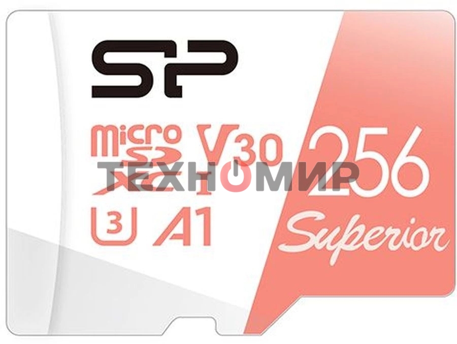 Флеш карта microSD 256Gb Silicon Power Superior A1 microSDXC Class 10 UHS-I U3 100/80 Mb/s