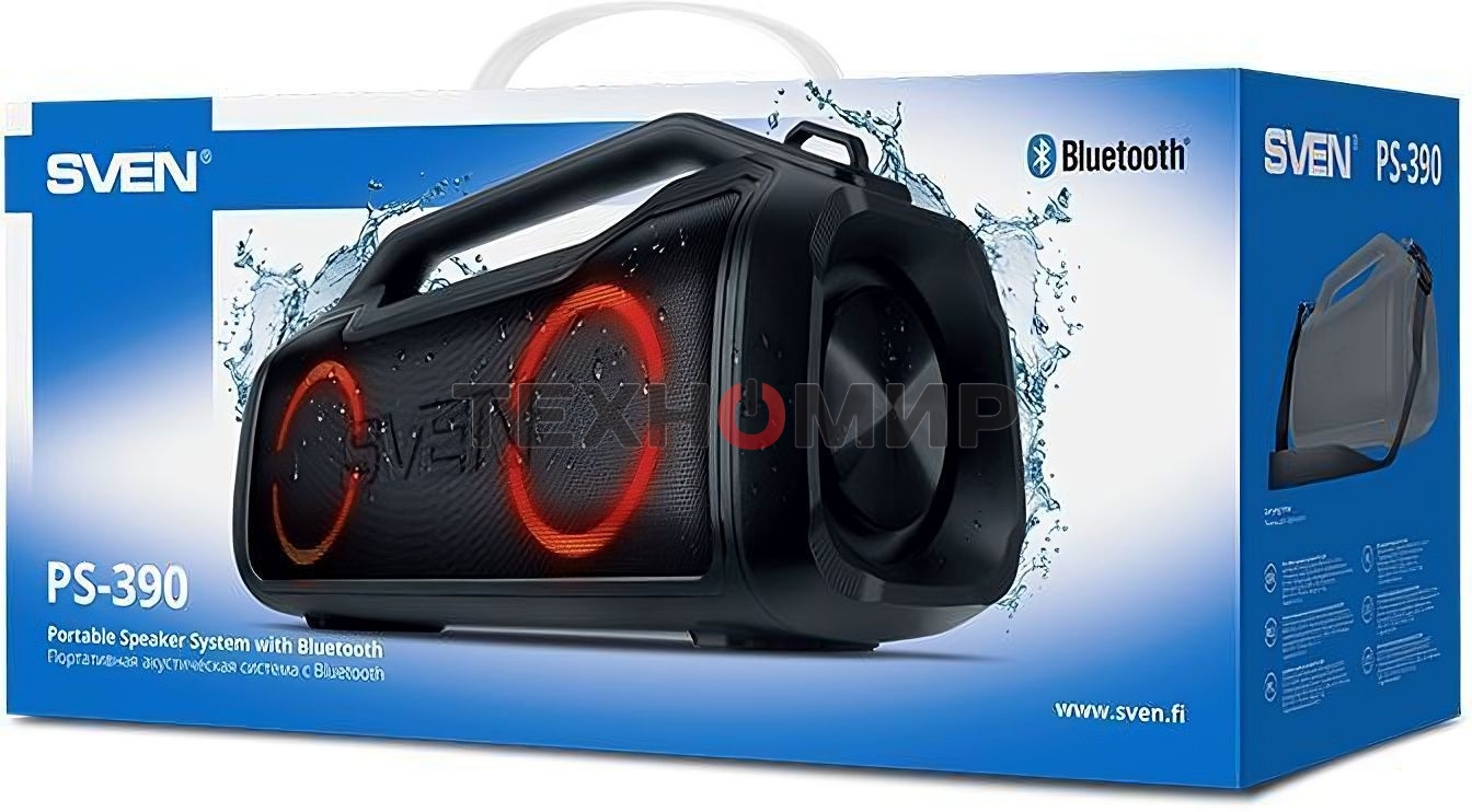 Мобильные колонки Sven PS-390 2.0 черный