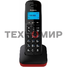 Телефон беспроводной (DECT) Panasonic KX-TGb610RUR, Монохромный, АОН, черный/красный