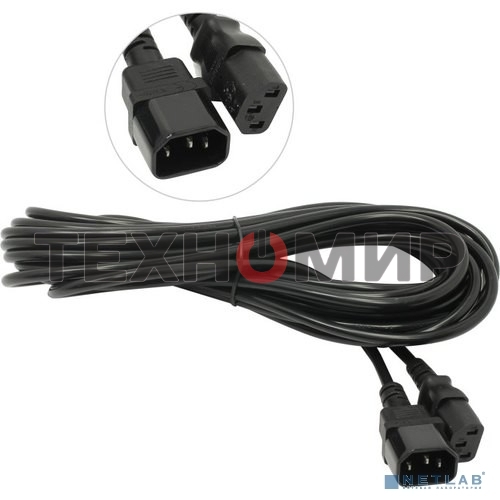 Кабель монитор-компьютер (UPS->уст-во) ExeGate Power EC-10P (С13->С14) VDE-250V-3*1,00-CU, 10A, 10м