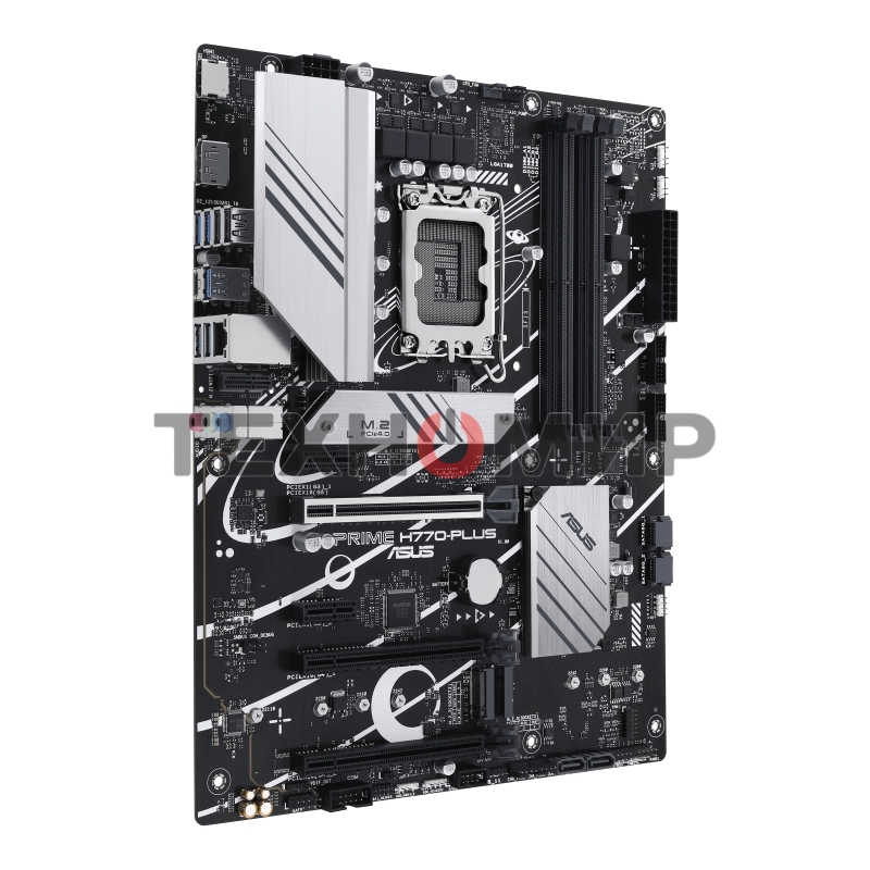 Материнская плата ASUS PRIME H770-PLUS, LGA 1700, Intel H770, 4xDDR5, 4xSATA, 3xM.2 PCIe 4.0 x4, 1xPCIe 5.0 x16, 2xPCIe 4.0 x4, 1xHDMI, 1xDP, 1xUSB-C 3.2 Gen 2, 2xUSB 3.2 Gen 2, 3xUSB 3.2 Gen 1, 1x 2.5Gb LAN, 3x3.5 мм, 7.1, ATX