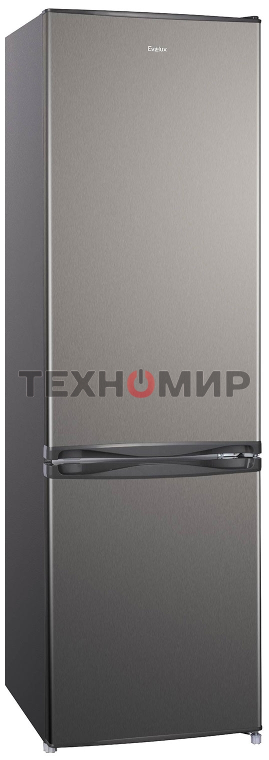Холодильник Evelux FS 2220 X серый двухкамерный 188/64л морозилка снизу