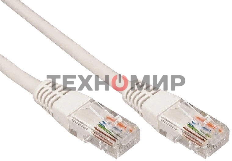 Пaтч-корд U/UTP Rexant, cat.5e, RJ45-RJ45, неэкранированный, PVC серый, 1м