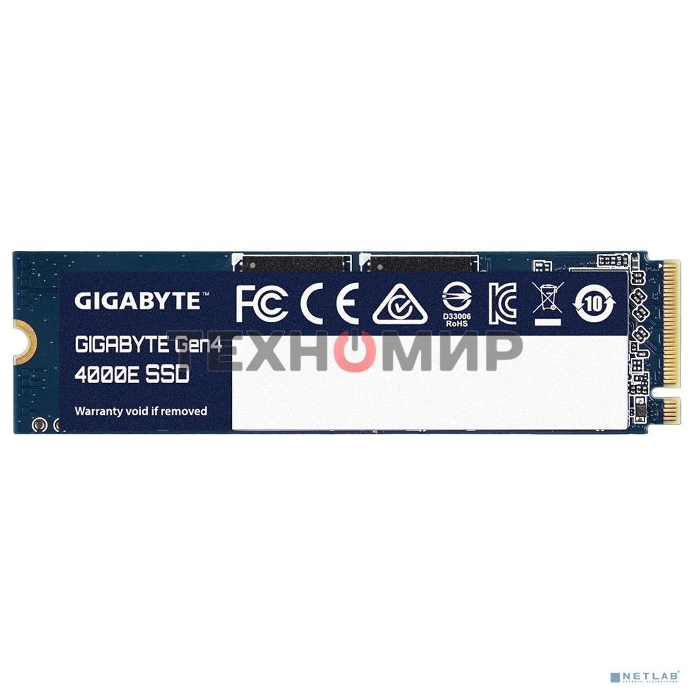 Накопитель SSD Gigabyte 4000E (G440E500G), 500Gb, PCIe 4.0 x4, M.2 2280, NVMe, R/W 3600/3000