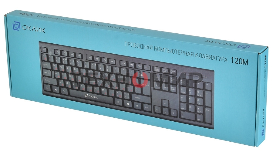 Клавиатура проводная Oklick 120M, USB, черный