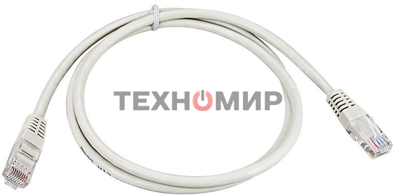 Пaтч-корд U/UTP Rexant, cat.5e, RJ45-RJ45, неэкранированный, PVC серый, 1м