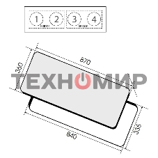 Индукционная варочная панель Elica, 87см, две Bridge zone, сенсорное управление, 9 уровней мощности, Booster, индикатор остаточного тепла, распознование посуды, пауза, подогрев, таймер, черный