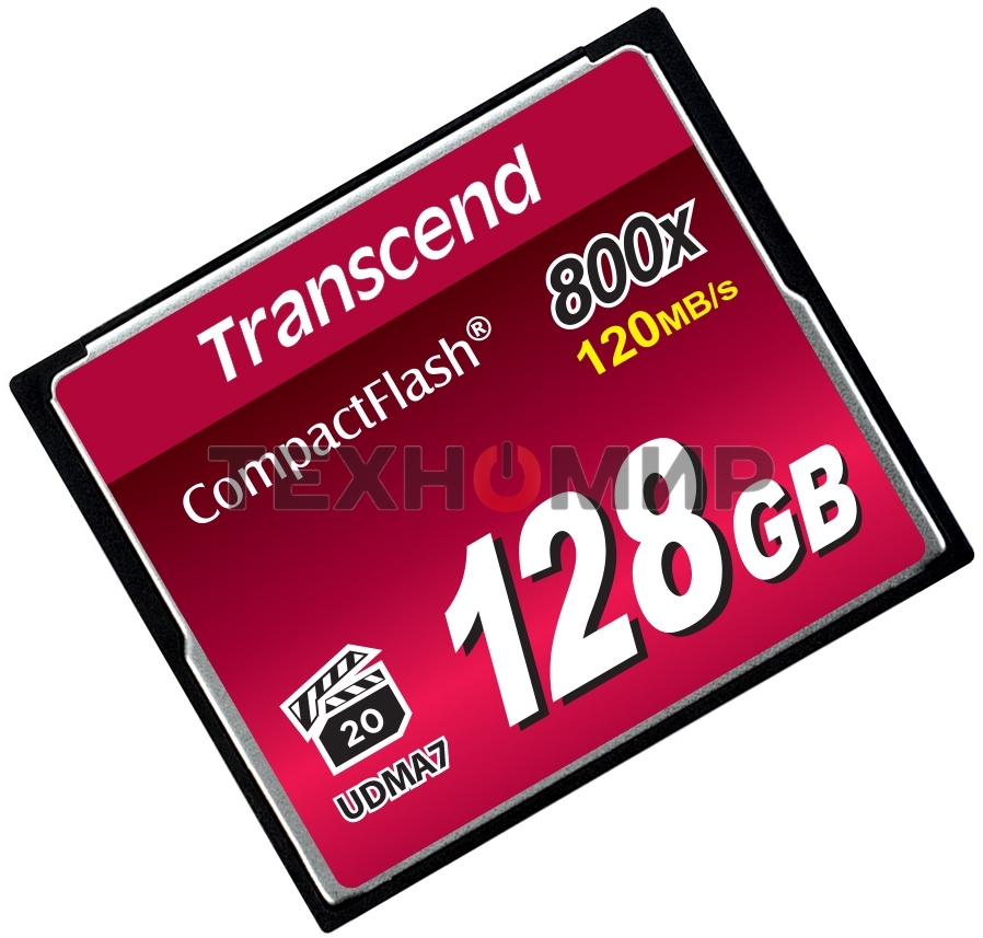 Флеш карта CF 128Gb, Transcend Ultra Speed 800X