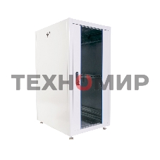 Шкаф телекоммуникационный напольный ЭКОНОМ 24U (600 × 600) дверь стекло, дверь металл