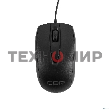 Мышь проводная CBR CM 124 черный, 1000 dpi, USB, кнопки - 3