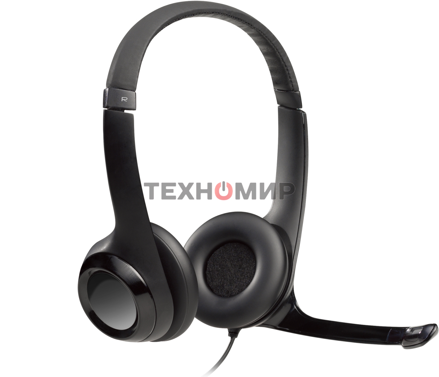 Гарнитура проводная Logitech Headset H390 USB черный