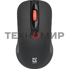 Мышь беспроводная Defender Nexus MS-195 черный, 1600 dpi, радиоканал, USB, кнопки - 4