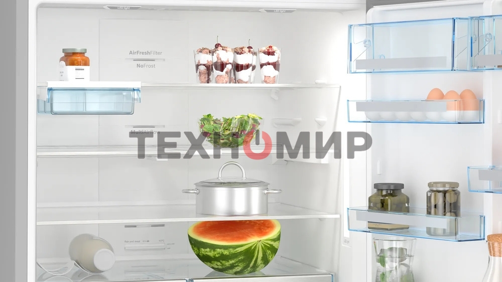 Холодильник Bosch KGN86AI32U серебристый двухкамерный 479/140л морозилка снизу