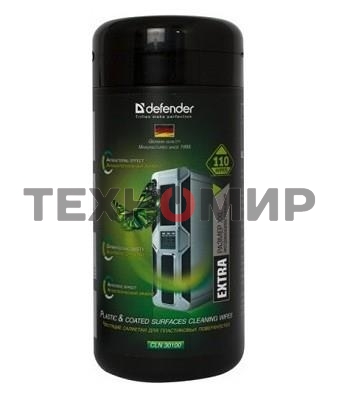 Чистящие салфетки Defender для поверхностей офисной техники (Не применять для ЖК-экранов!)/туба/110 шт/Германия