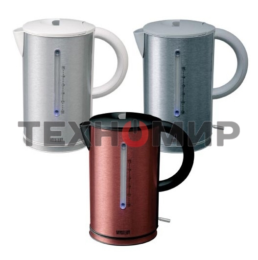 Чайник электрический Mystery MEK-1614 1.7 л, 2200 Вт, серый (корпус: пластик)
