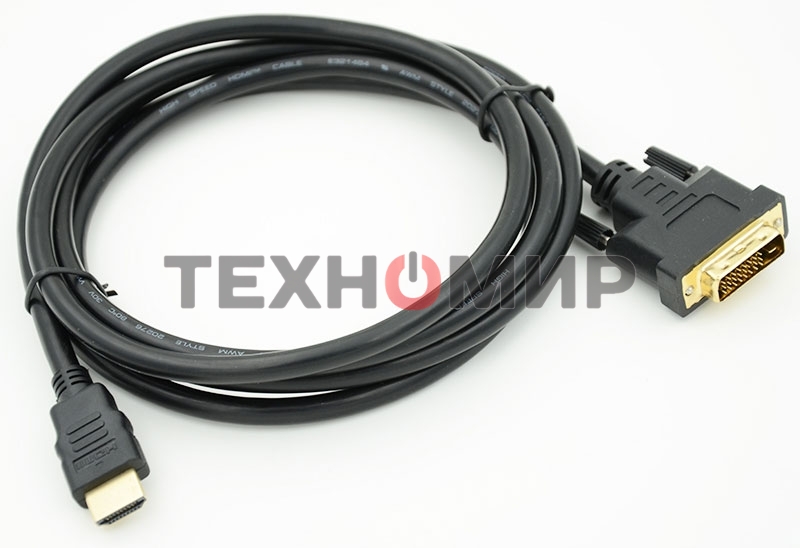 Кабель HDMI/DVI-D 3м SIEMAX 19M - DVI Dual Link, черный