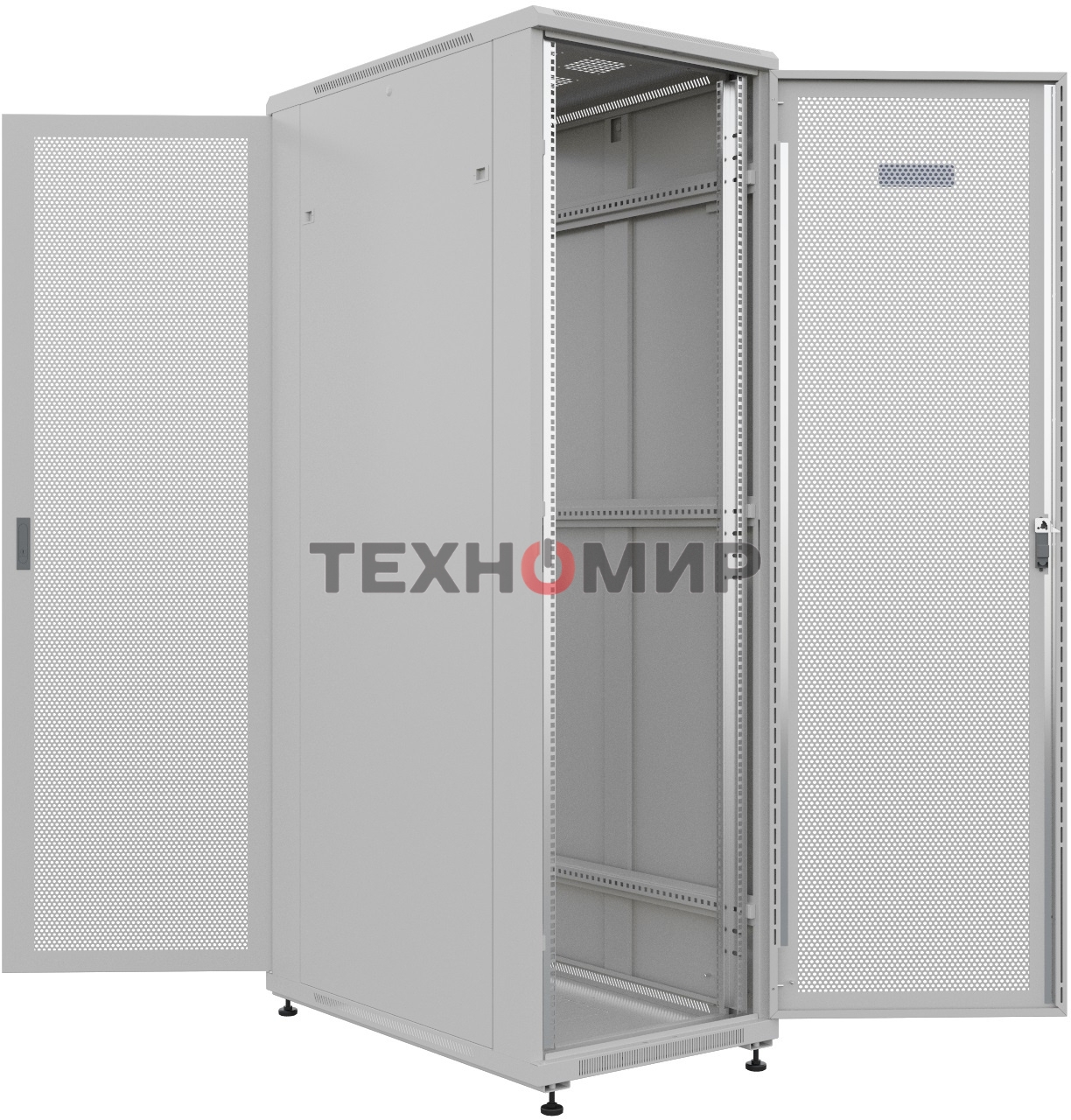Шкаф серверный NTSS Премиум (NTSS-R42U60100PD/PD) напольный 42U 600x1000мм пер.дв.перфор. задн.дв.перфор. 900кг серый IP20 сталь