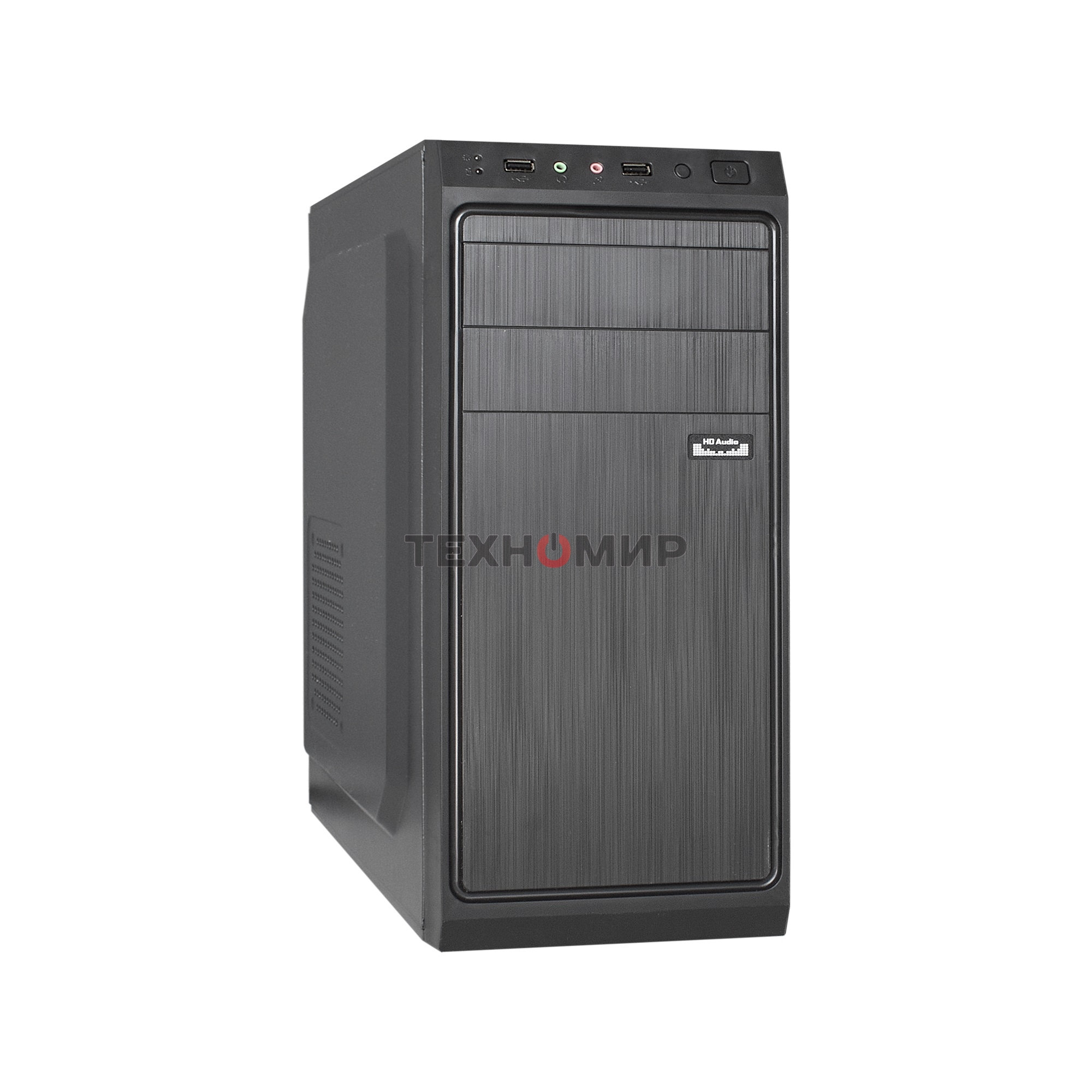 Компьютерный корпус Miditower ExeGate XP-401 Black, ATX, (без БП), 2*USB, Audio