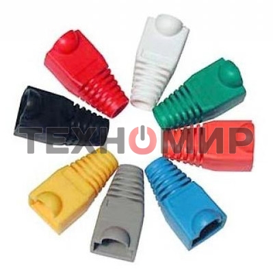 Защитные колпачки для кабеля 6,0мм cat.5, на соединение коннектора с кабелем, зеленый, 100 шт. в пчк