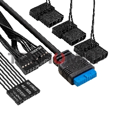 Компьютерный корпус Miditower ExeGate EVO-8227-EVO800 (ATX, БП EVO800RGb с вент. 12 см, 2*USB+1*USB 3.0+HD Audio, черный, 3 вент. RGb, закаленное стекло)