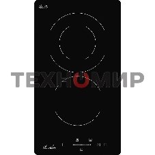 Встраиваемая варочная панель Monsher MHE 3002 30 см, электрическая, две конфорки, черный