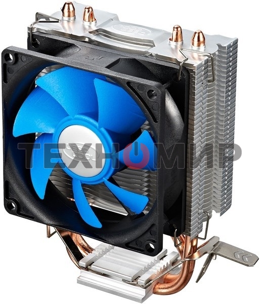 Кулер для процессора DEEPCOOL ICE EDGE MINI FS V2.0 синий, 80 мм, алюминий/медь, 2200 об/мин, 24.7 дБ, 3 pin, 100 Вт, 112 мм